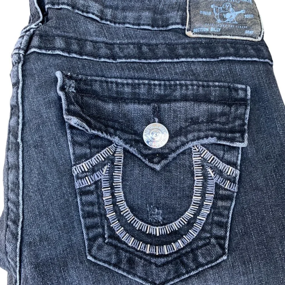 VINTAGE True Religion Jeans Size 32 Gem Stone Billy - Picture 4 of 6